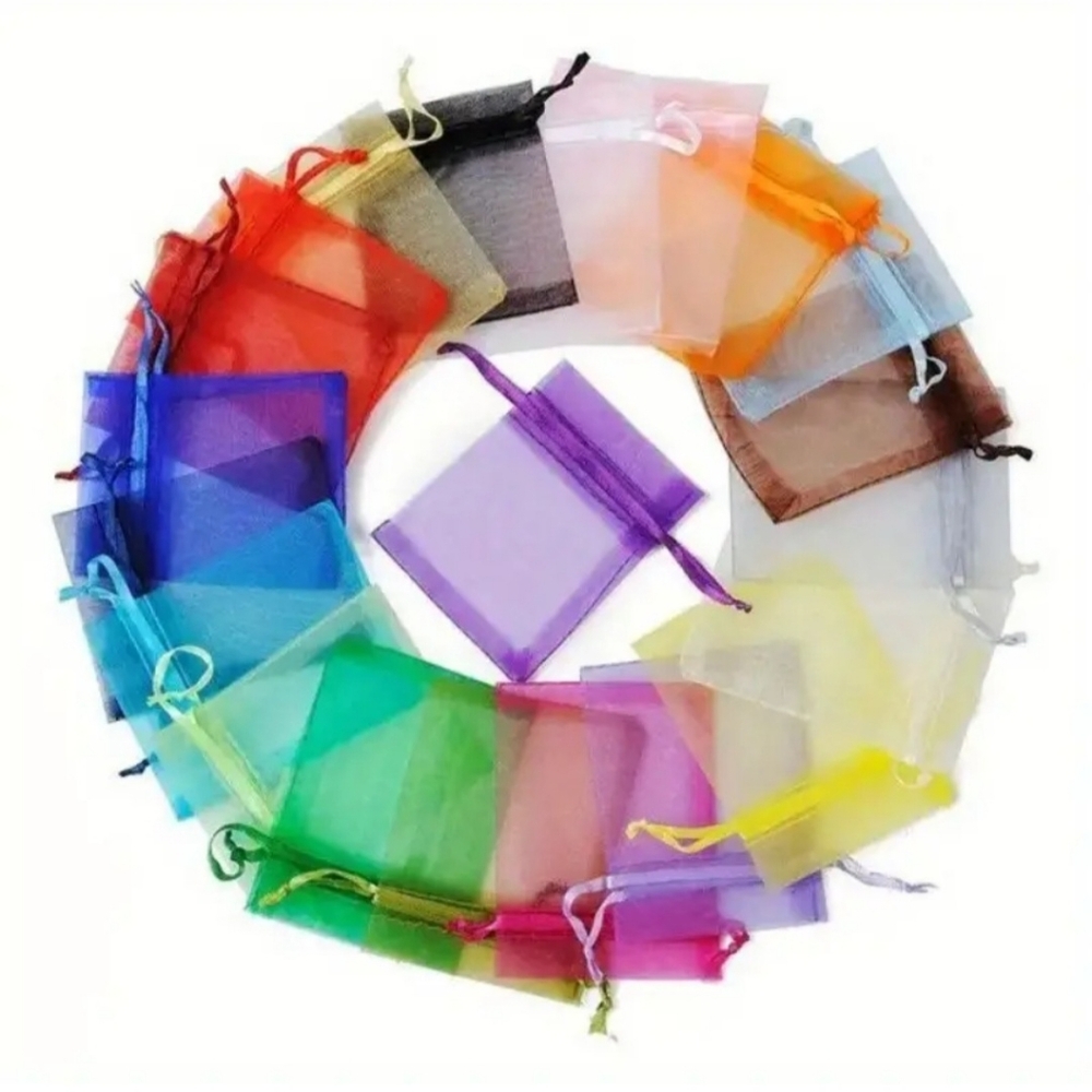 40 Colorful Organza Gift Bags Set